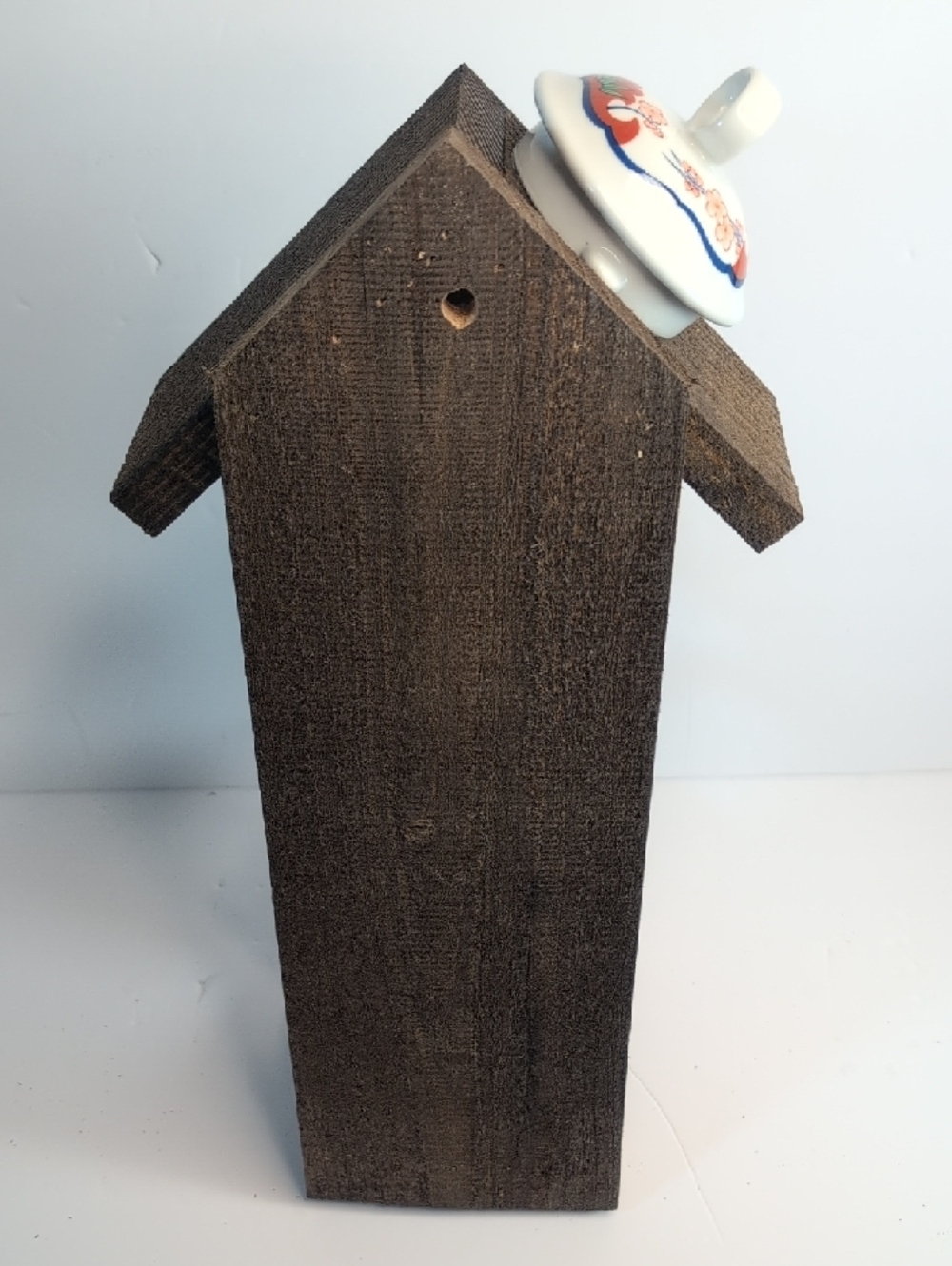 Rustic Wooden Handcrafted Teapot Bird Feeder Fly High - Picture 6 of 16